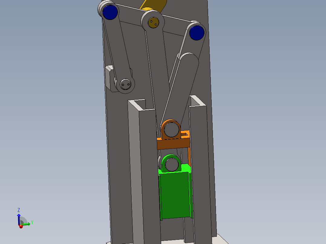 同轴滑块压力机构工作原理模型