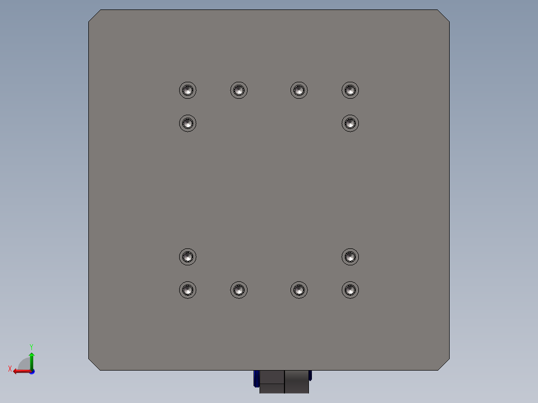 同轴滑块压力机构工作原理模型后视图