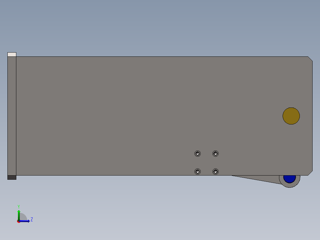 同轴滑块压力机构工作原理模型左视图
