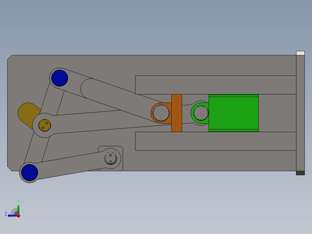 同轴滑块压力机构工作原理模型右视图
