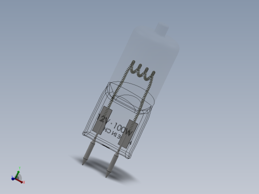 光学仪器用灯泡 3D模型SolidWorks三维设计图