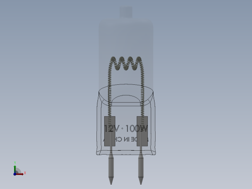 光学仪器用灯泡 3D模型SolidWorks三维设计图前视缩略图