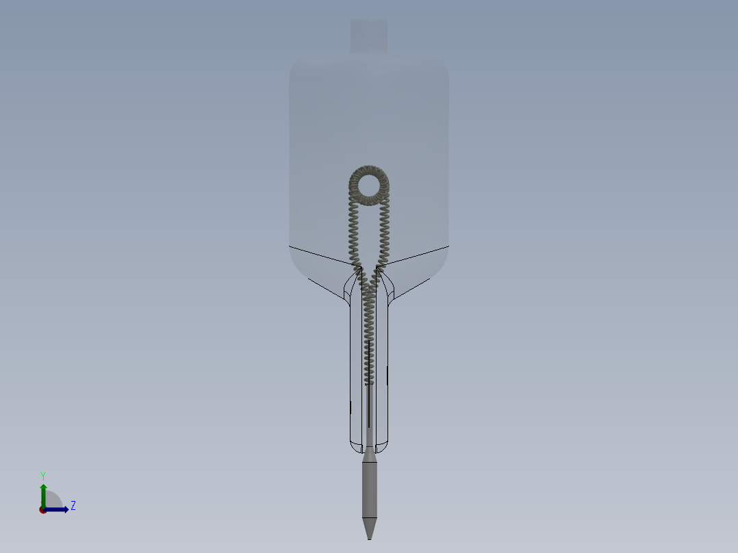光学仪器用灯泡 3D模型SolidWorks三维设计图左视图
