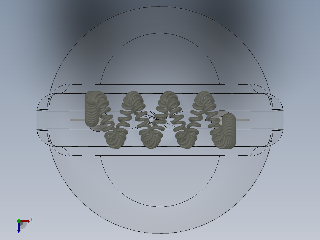 光学仪器用灯泡 3D模型SolidWorks三维设计图俯视图