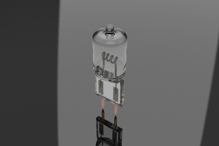 光学仪器用灯泡 3D模型SolidWorks三维设计图