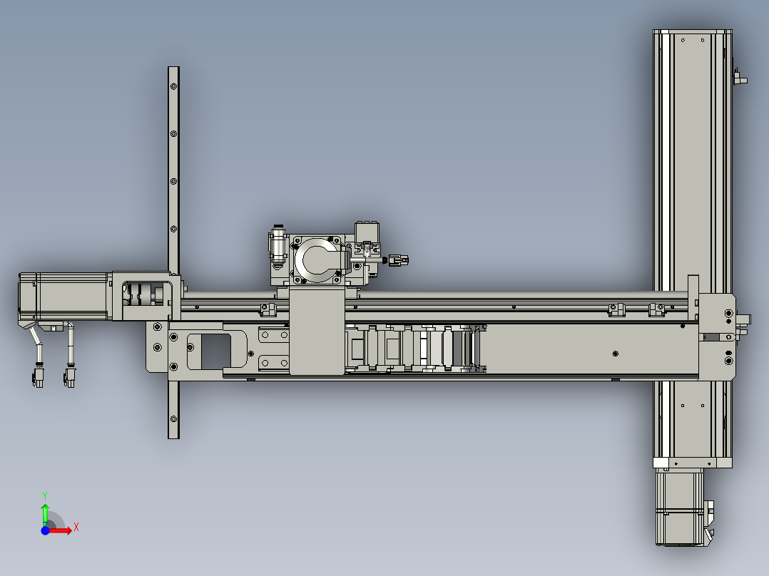 三轴丝杠模组前视图