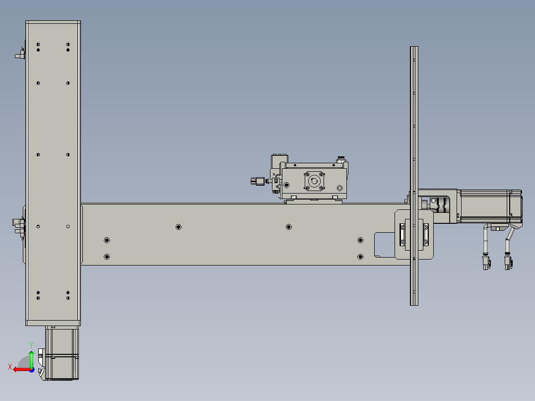 三轴丝杠模组后视图