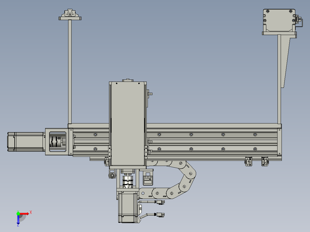 三轴丝杠模组俯视图