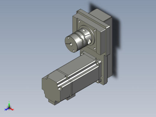KK86-带联轴器反折马达组正等轴测缩略图