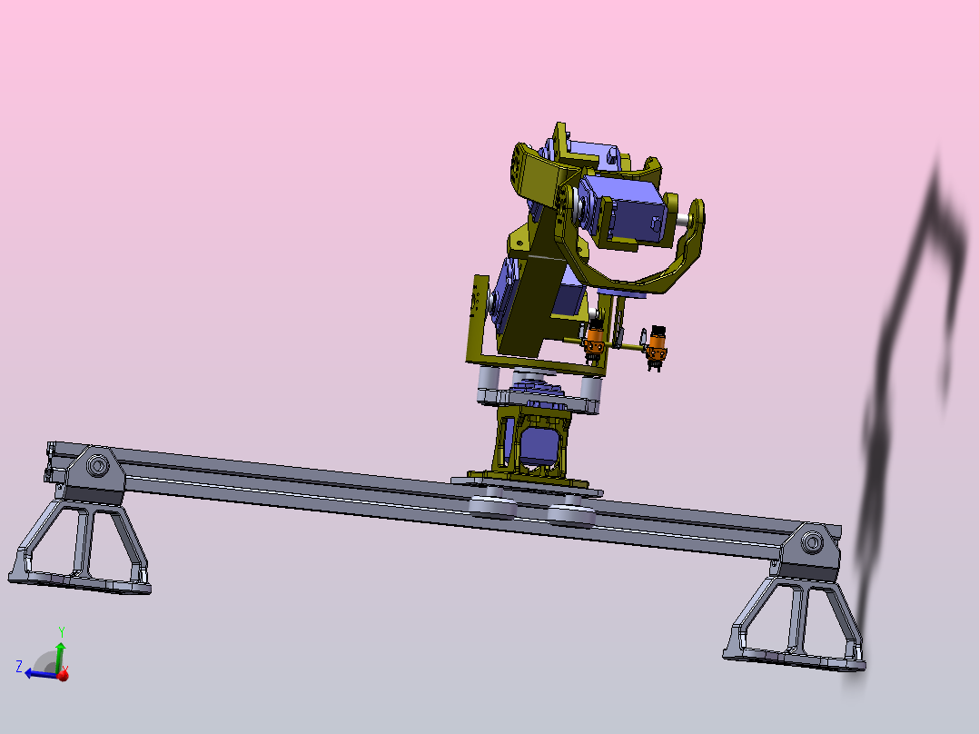 喷涂机械臂机器人主视图