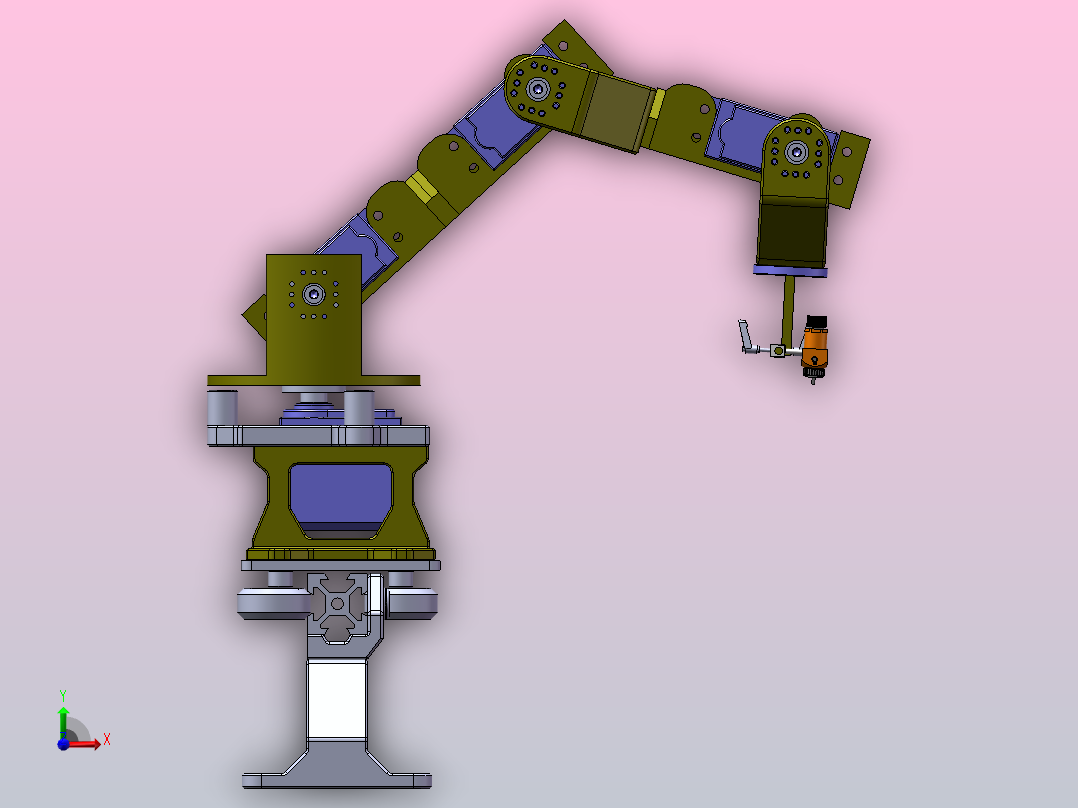 喷涂机械臂机器人前视图