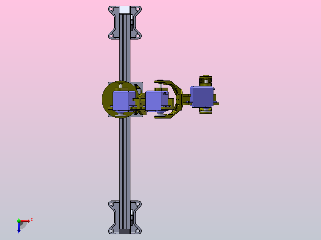 喷涂机械臂机器人俯视图
