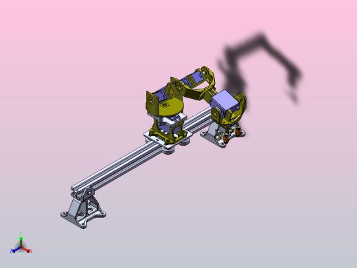 喷涂机械臂机器人正等轴测缩略图