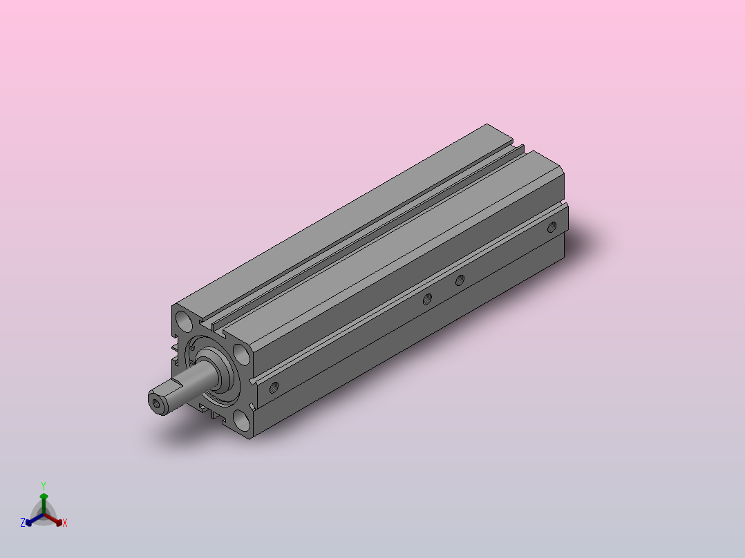 薄型气缸HSDAT系列[HSDATS-25-30-30]主视图