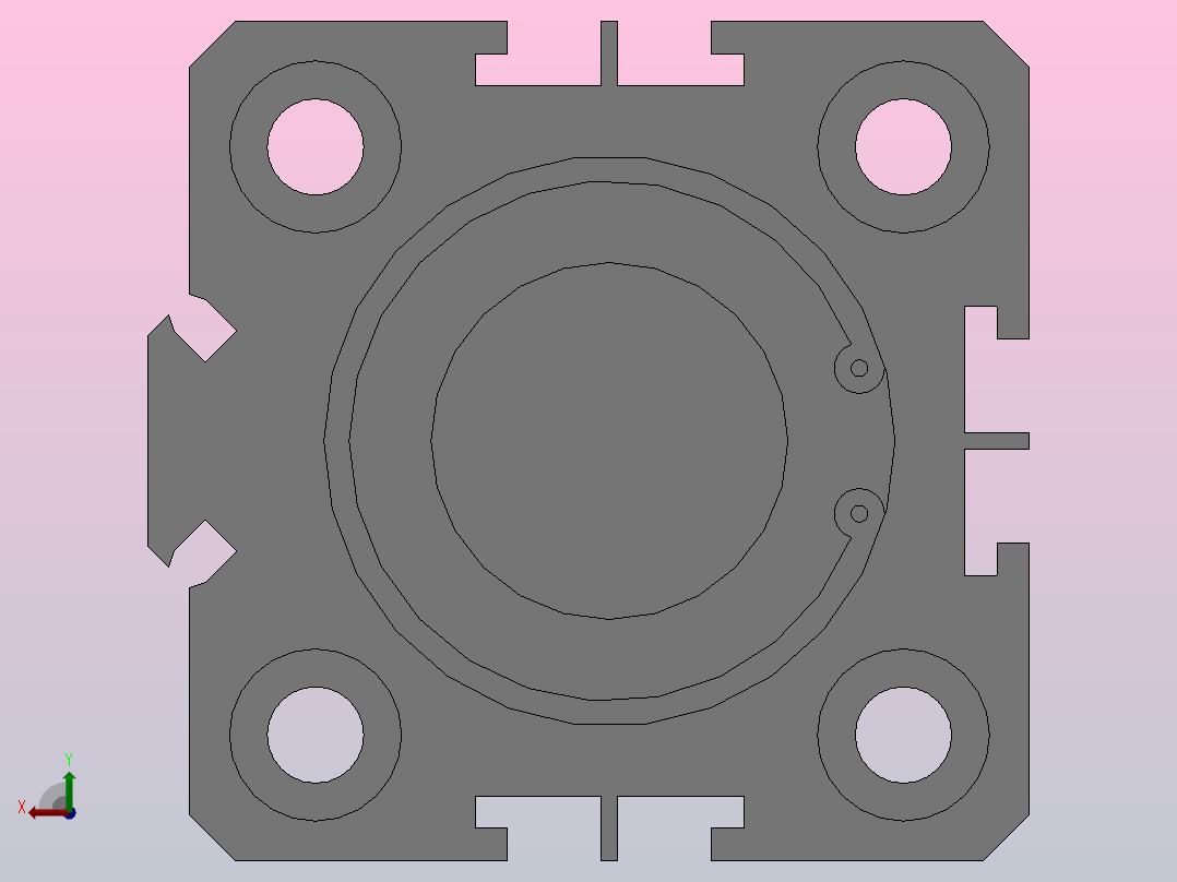 薄型气缸HSDAT系列[HSDATS-25-30-30]后视图