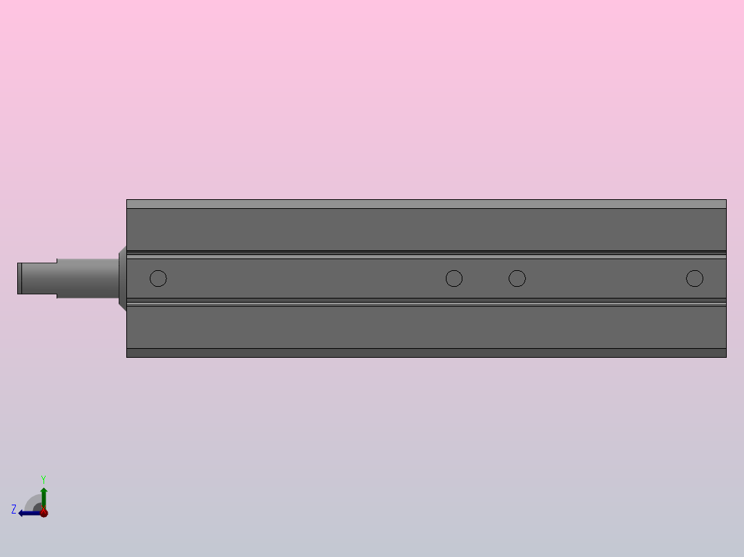 薄型气缸HSDAT系列[HSDATS-25-30-30]右视图