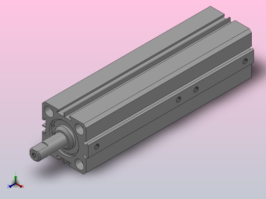 薄型气缸HSDAT系列[HSDATS-25-30-30]正等轴测缩略图