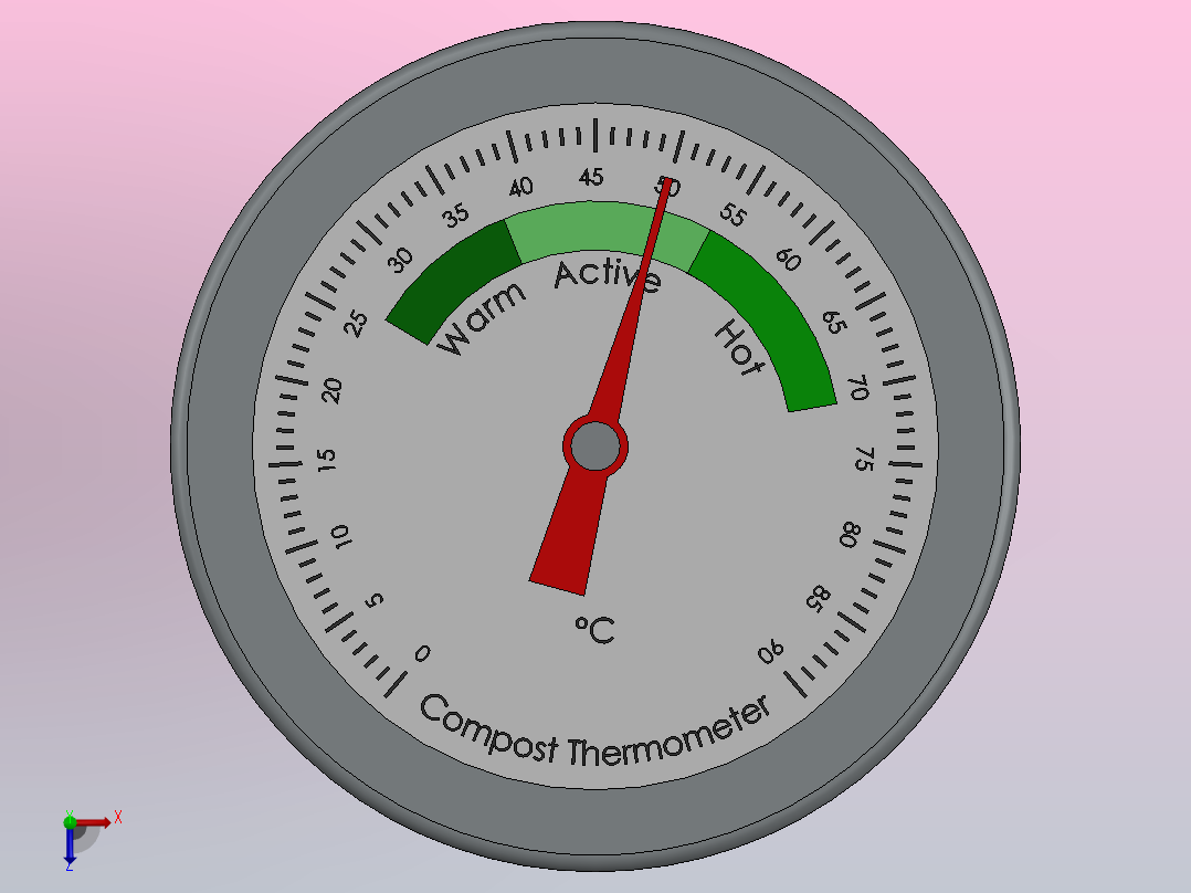 堆肥温度计俯视图