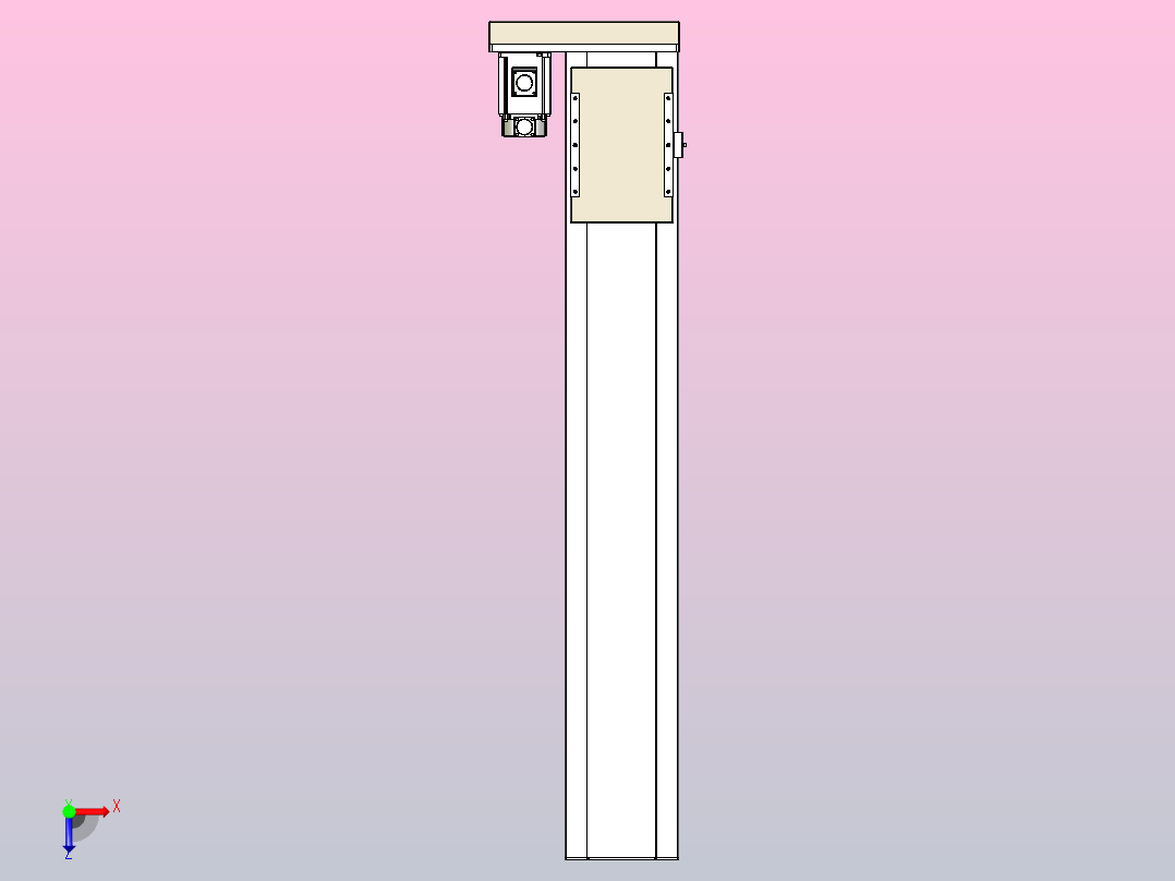 滚珠丝杠直线轴带导轨全封闭TPA-HCR-220D-3210C-L1200-MR-Y-P1K-N3俯视图