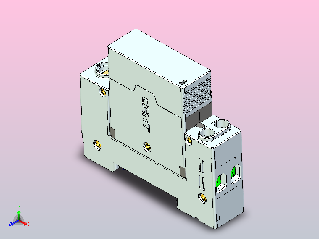 NXU-III电涌保护器三维模型202307主视图