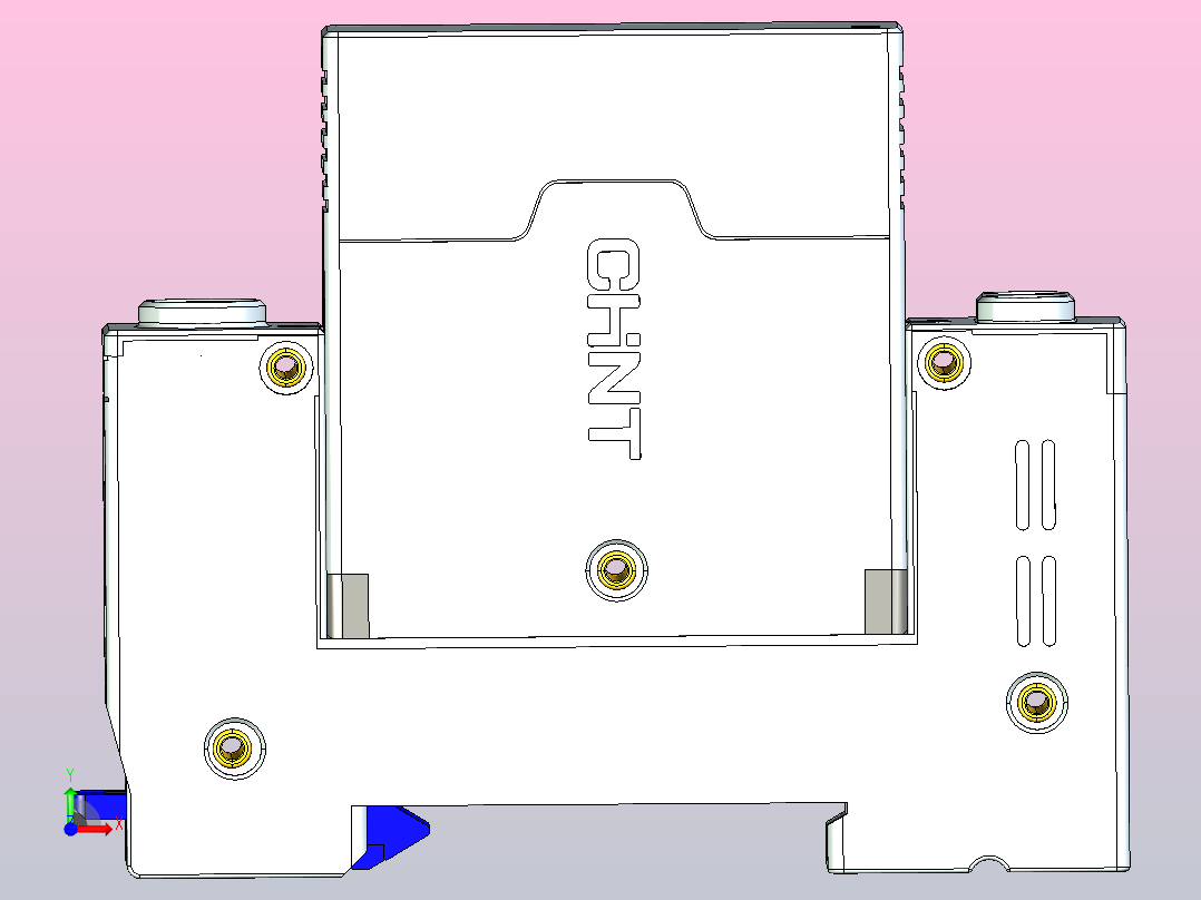 NXU-III电涌保护器三维模型202307前视图