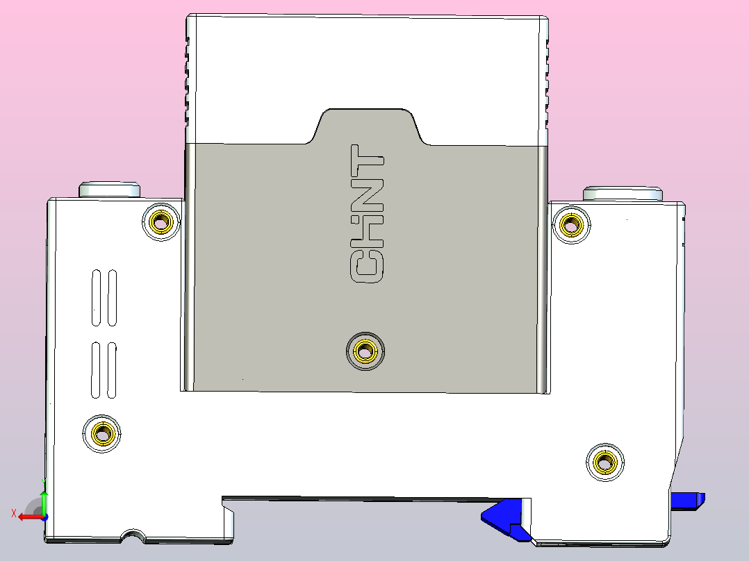 NXU-III电涌保护器三维模型202307后视图