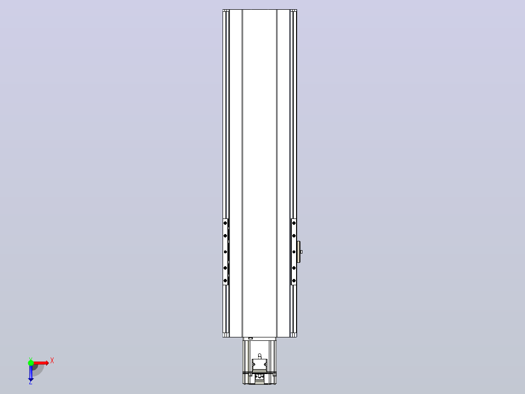 日规模组半封闭丝杆TPA-HNR-175D-2510C-L450-M-Y-P75-N3俯视图