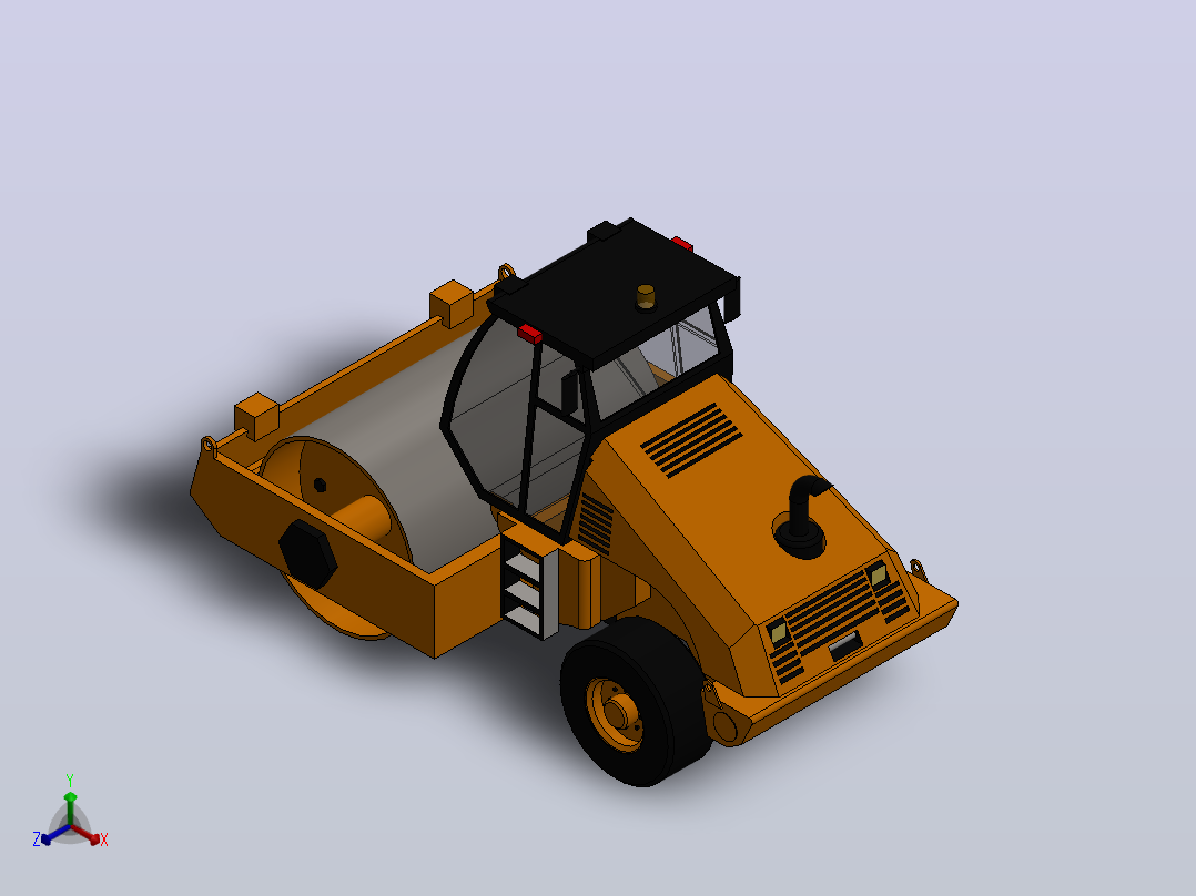 BMD512现代压路机正等轴测图