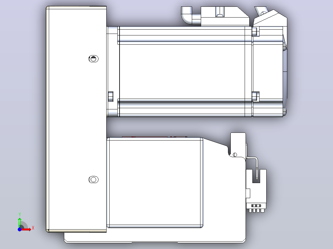 皮带直线轴半封闭可选导轨TPA-HNB-120D-110-L1800-LU-C-P40-N3前视图