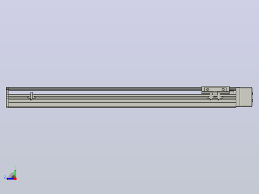 SYS12-BL-550-200W滚珠花健、支撑座、滚珠丝杠、交叉导轨、直线模组.STEP右视缩略图