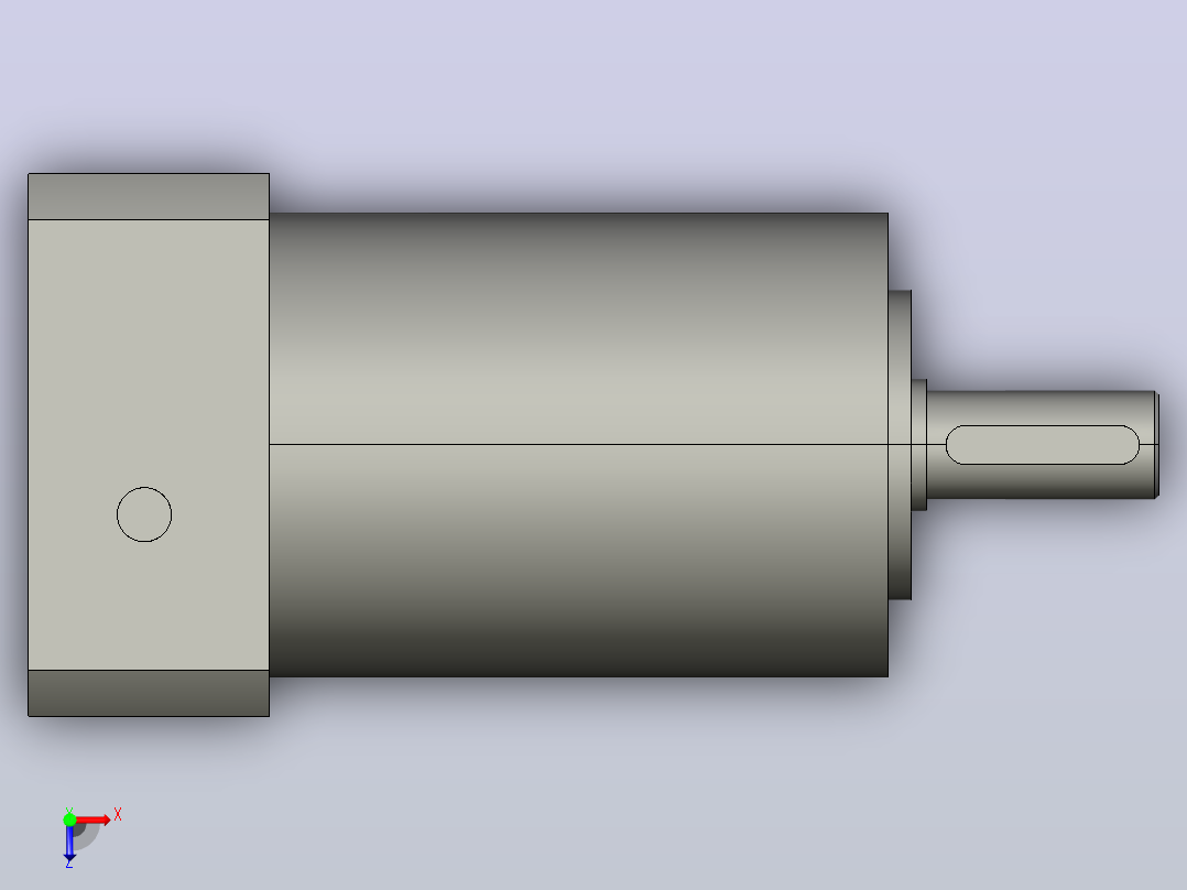 间隙减速器gearbox_gbx060016k_gbk_060_070_3_f俯视图