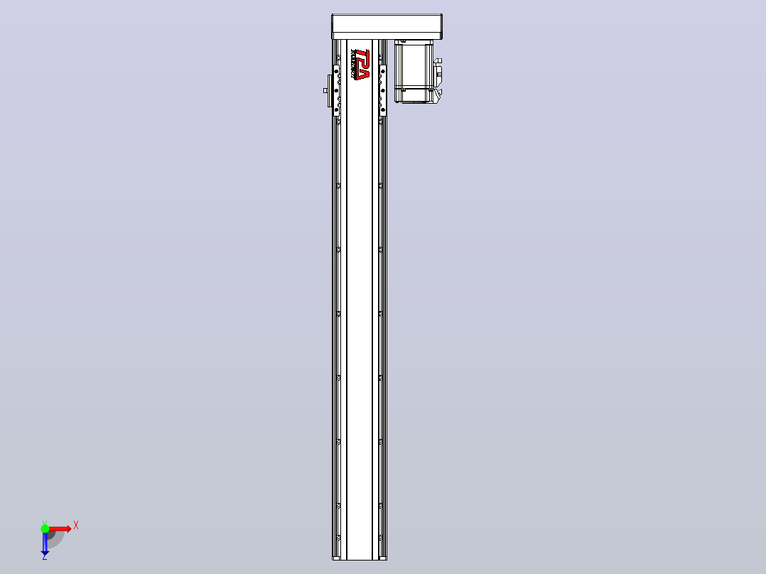 日规模组半封闭丝杆TPA-HNR-85D-1610-C-L650-ML-C-P20-N3俯视图