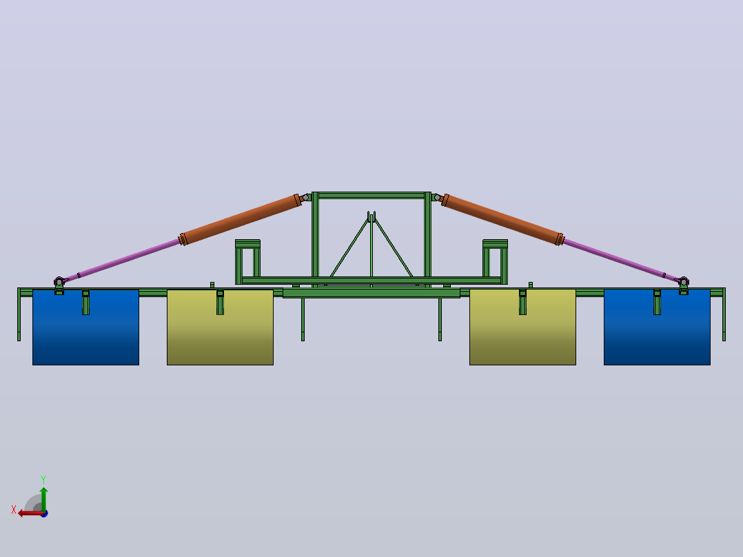 油菜折叠机架设计（SW+CAD+说明书）后视图