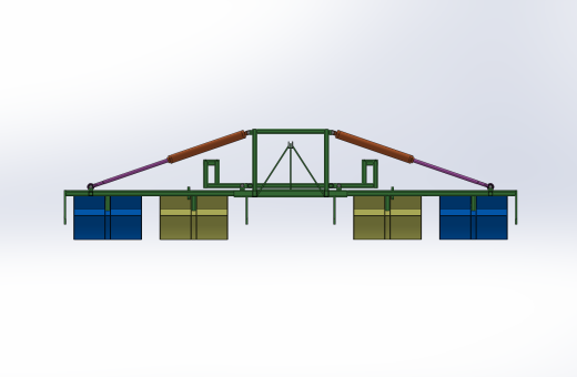 油菜折叠机架设计（SW+CAD+说明书）缩略图