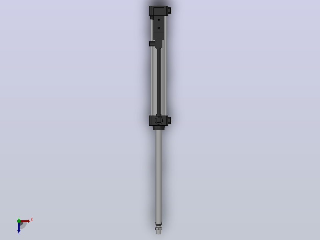 10A-5(V)系列带阀气缸(带阀型通电时拉式)[10A-5(V) (Ⅱ) SD 50 B 300 C 5]俯视图