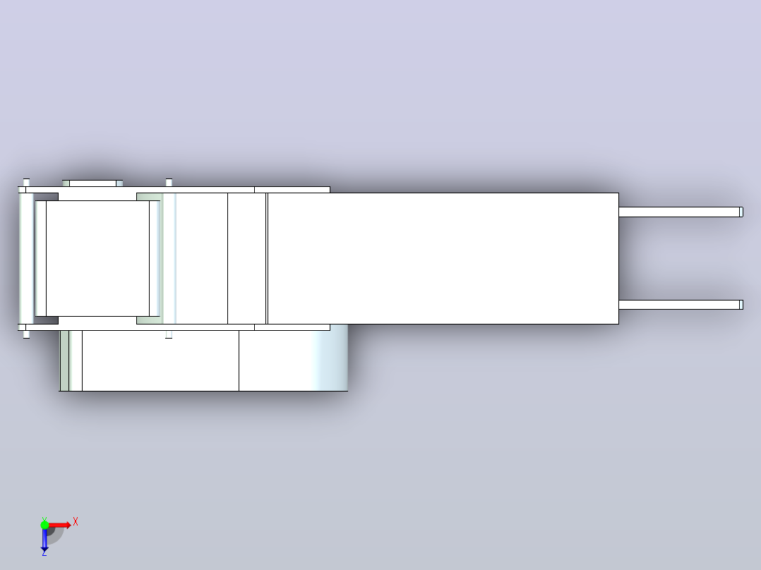 YMEJ315-DGR-C1动力过渡尾部装置俯视图