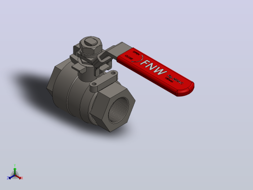 FNW-FNW220ACJ二片式内螺纹球阀正等轴测缩略图