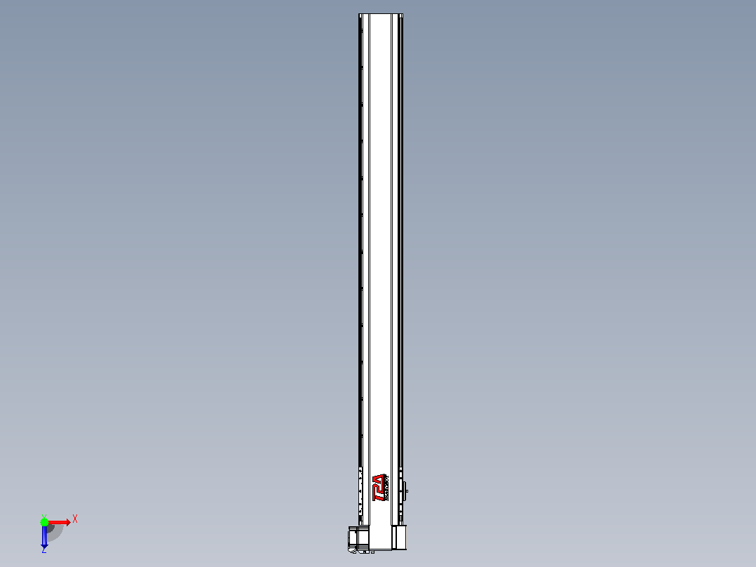 皮带直线轴半封闭可选导轨TPA-HNB-120D-110-L1150-RP-C-P40-N3俯视图