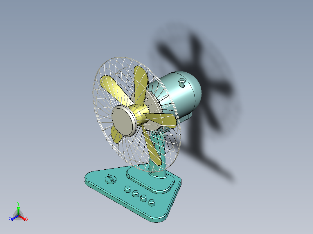 小风扇3D主视图