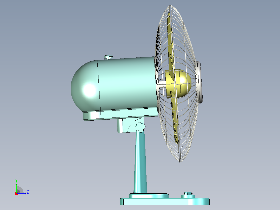 小风扇3D左视图
