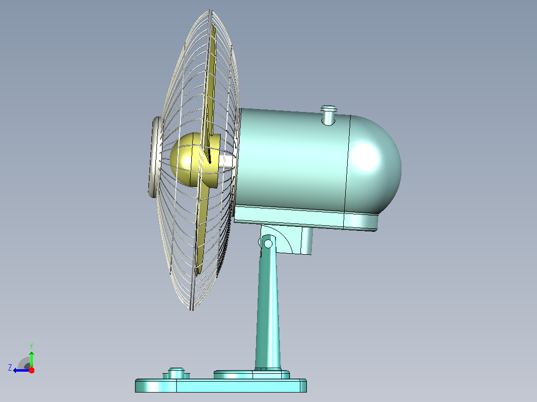 小风扇3D右视图