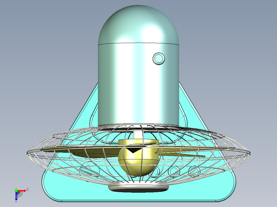 小风扇3D俯视图