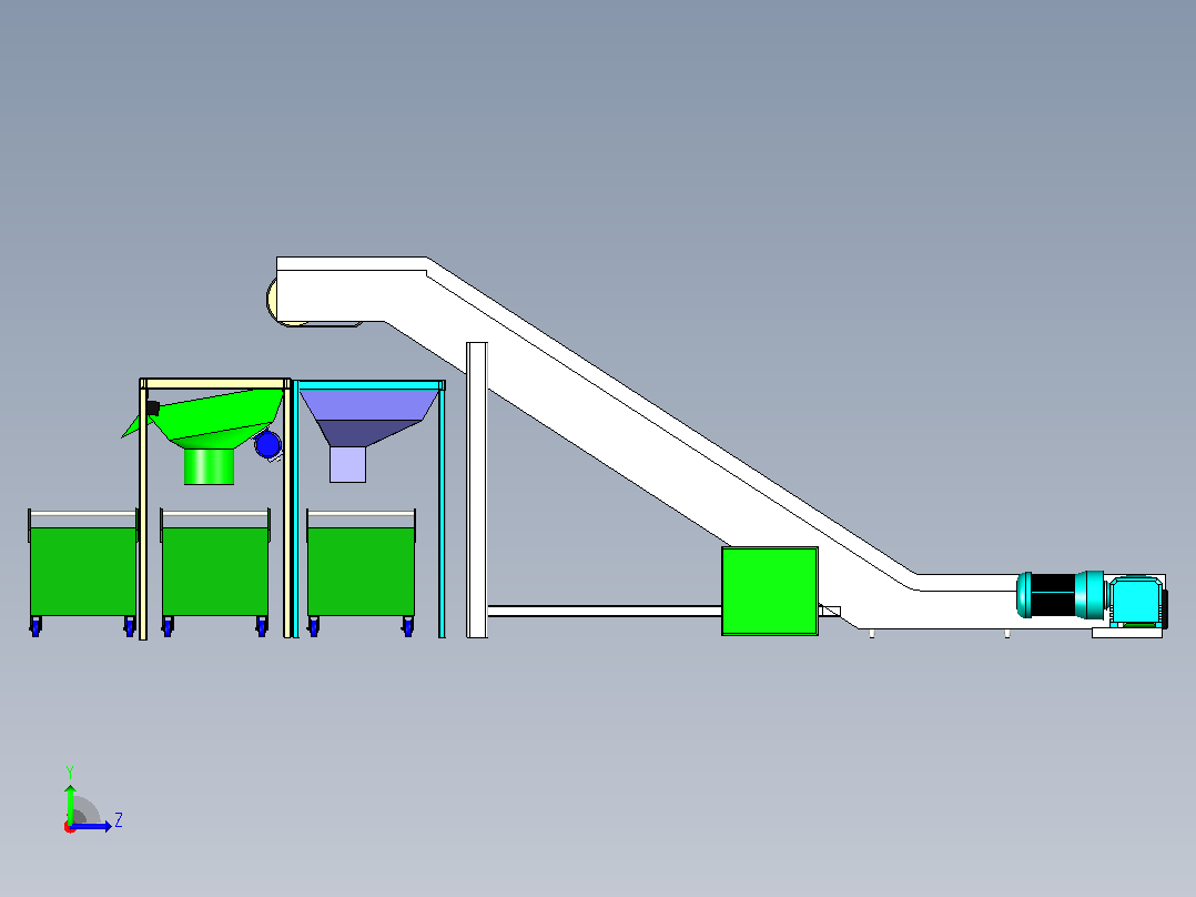 分离器分离设备separator-foundry-模型格式为 x-t stl左视图