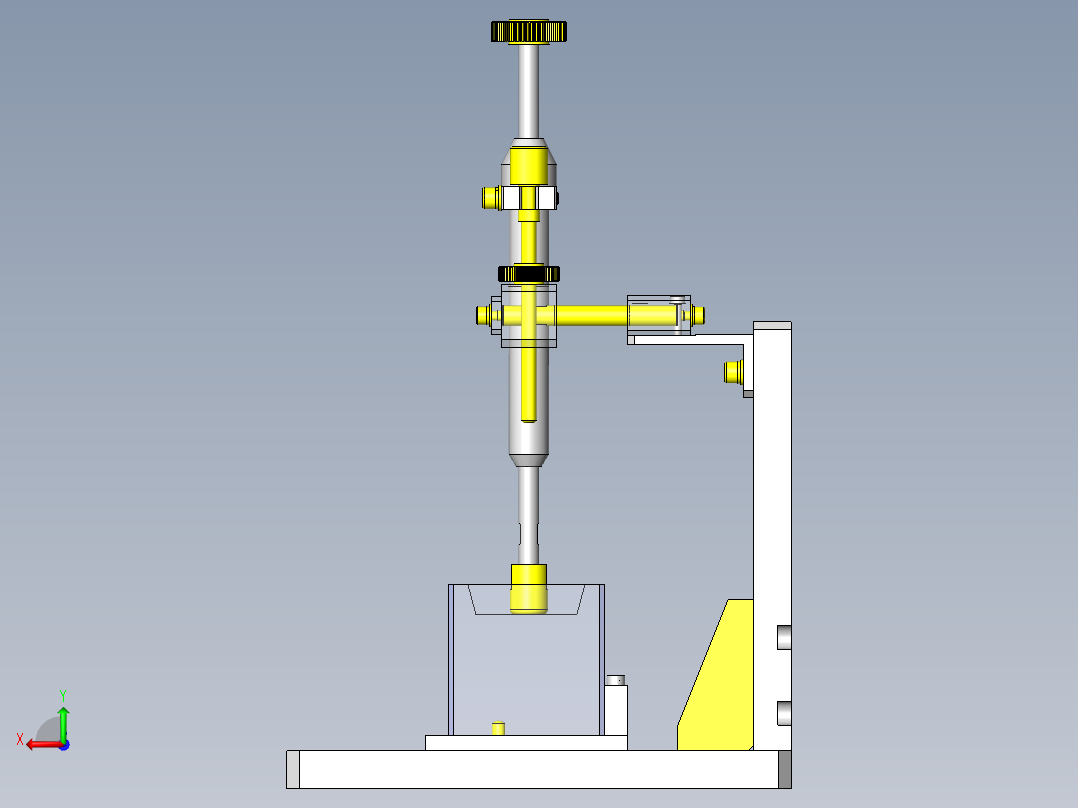 工件高度判定夹具后视图