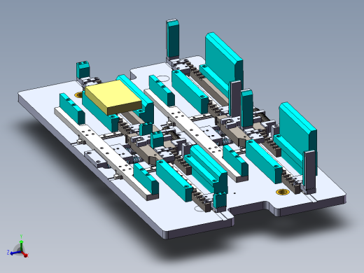 自夹紧对中定位托盘 3D模型2020可编辑