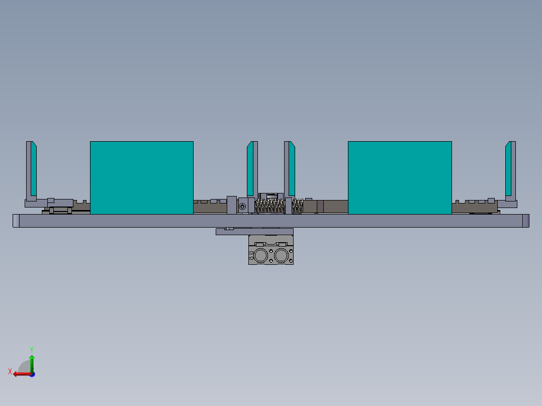 自夹紧对中定位托盘 3D模型2020可编辑后视图