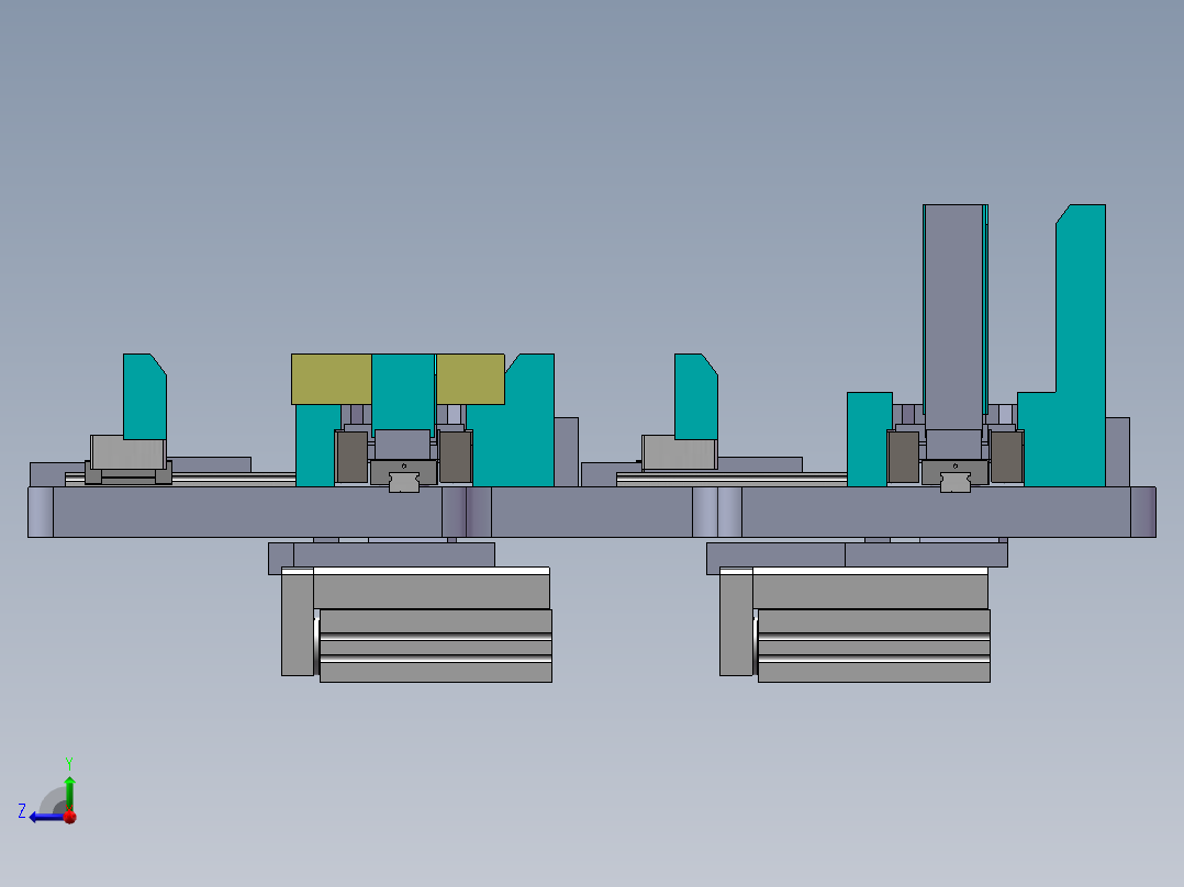 自夹紧对中定位托盘 3D模型2020可编辑右视图