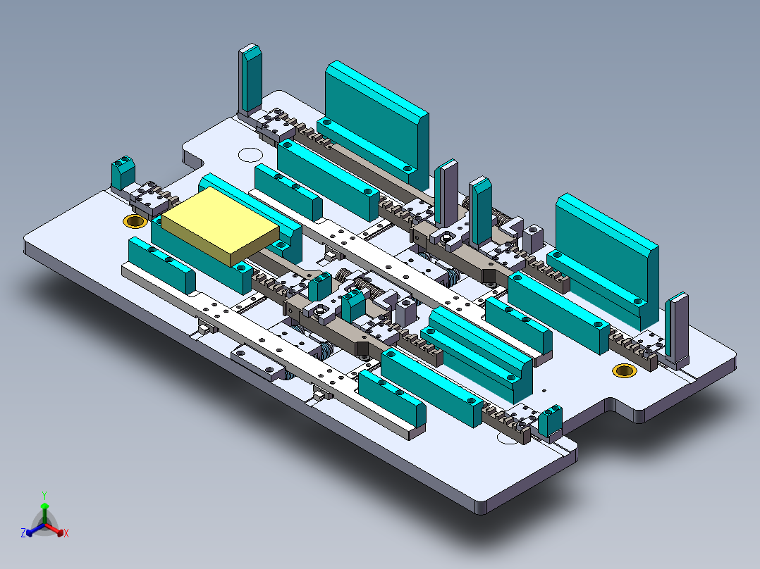 自夹紧对中定位托盘 3D模型2020可编辑正等轴测图
