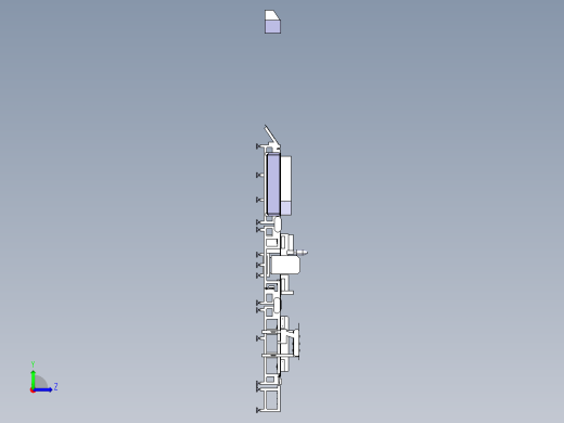 金属探测输送带行李安检机3D图纸 CATIA设计左视缩略图