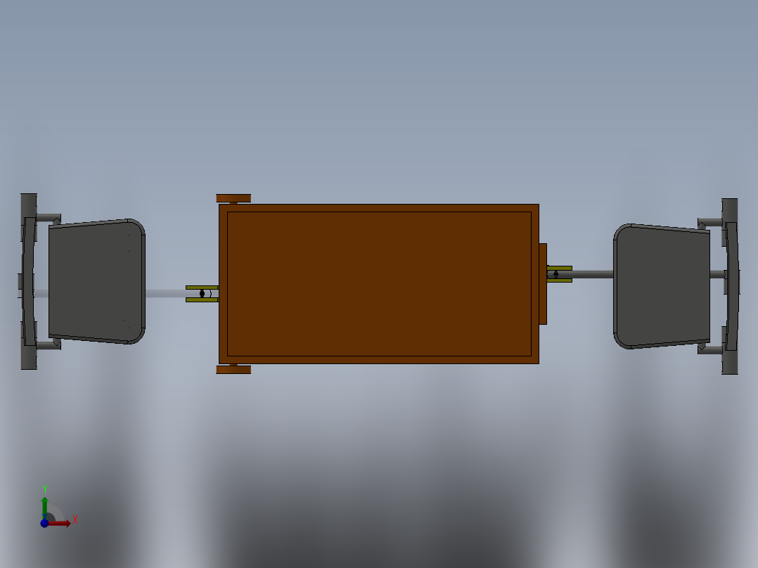 多功能行李箱的设计（cad+pro+说明书）前视图